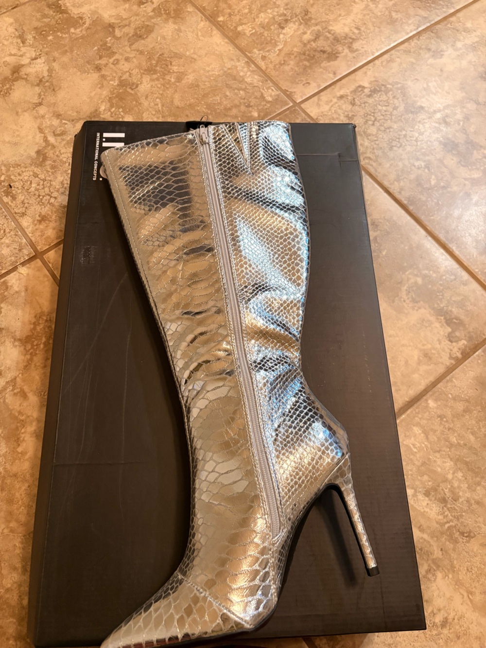 INC International Concepts metallic boots